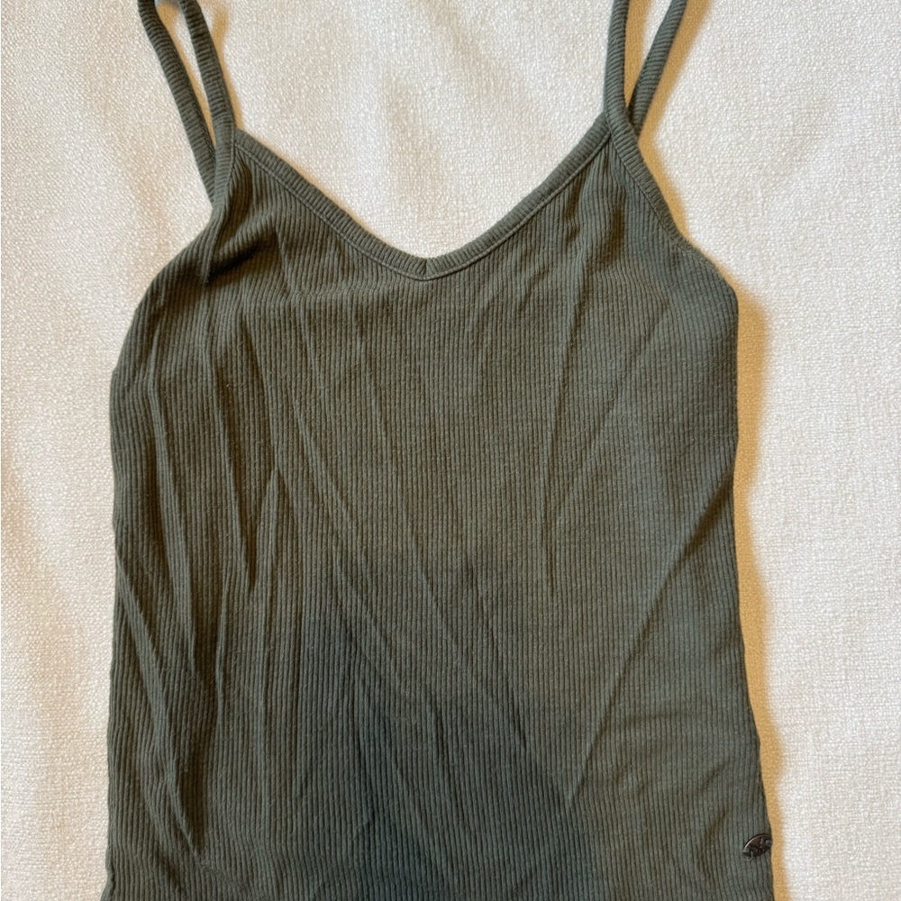 American Eagle Outfitters Dark Green Ribbed Camisole